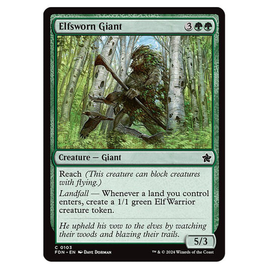 Elfsworn Giant 0103 card from the Magic The Gathering set Foundations