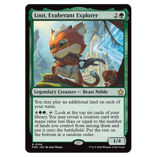 Loot, Exuberant Explorer 0106 card from the Magic The Gathering set Foundations