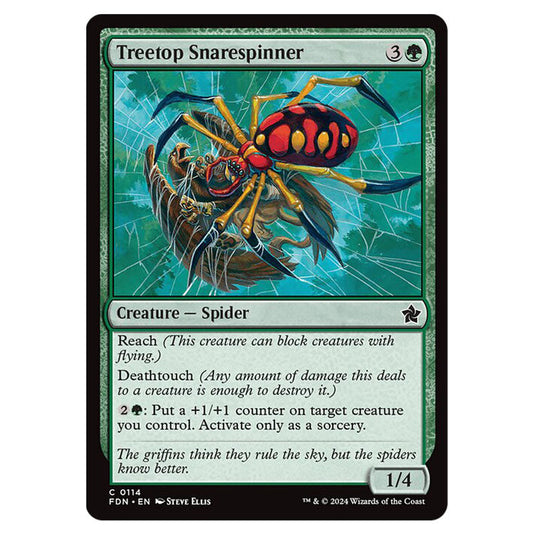 Treetop Snarespinner 0114 card from the Magic The Gathering set Foundations