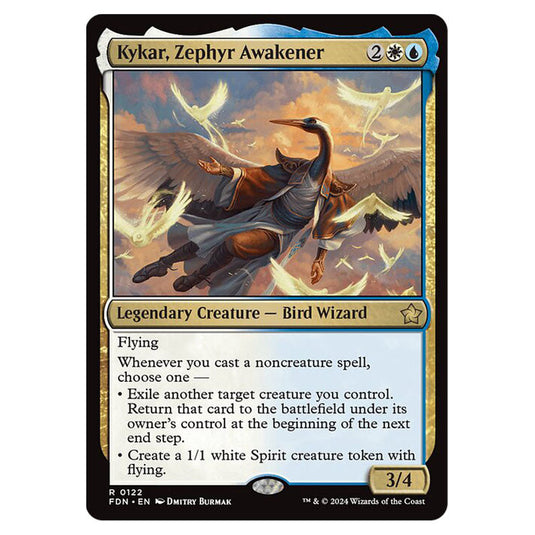 Kykar, Zephyr Awakener 0122 card from the Magic The Gathering set Foundations