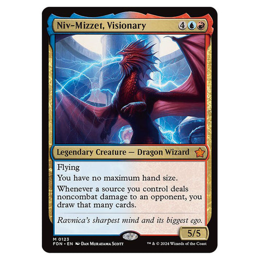 Niv-Mizzet, Visionary 0123 card from the Magic The Gathering set Foundations
