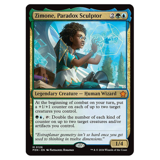 Zimone, Paradox Sculptor 0126 card from the Magic The Gathering set Foundations