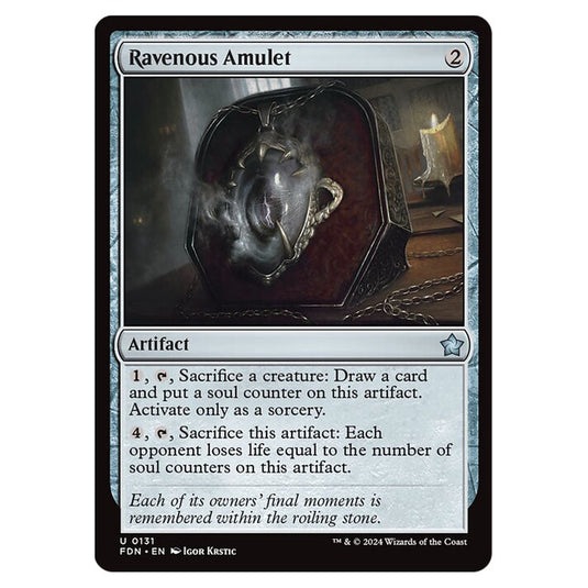 Ravenous Amulet 0131 card from the Magic The Gathering set Foundations