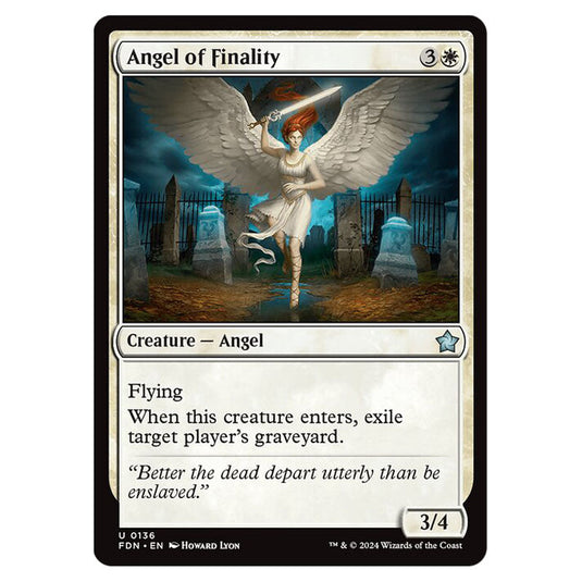 Angel of Finality 0136 card from the Magic The Gathering set Foundations