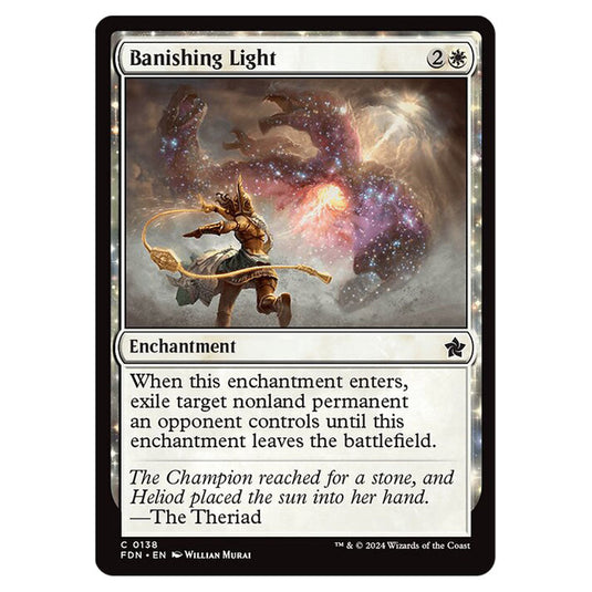 Banishing Light 0138 card from the Magic The Gathering set Foundations