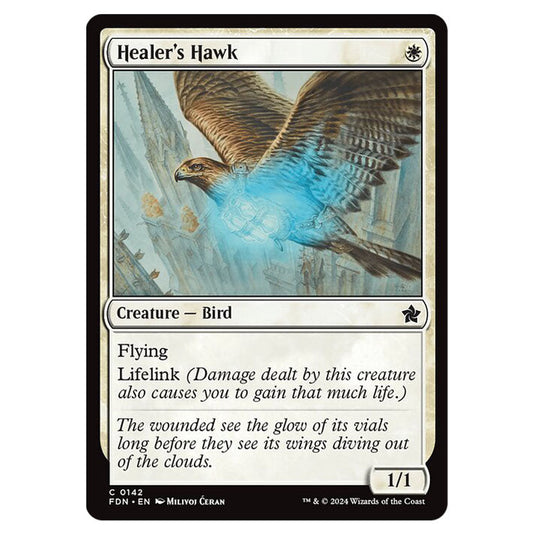 Healer's Hawk 0142 card from the Magic The Gathering set Foundations