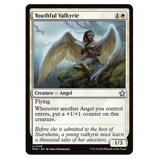 Youthful Valkyrie 0149 card from the Magic The Gathering set Foundations