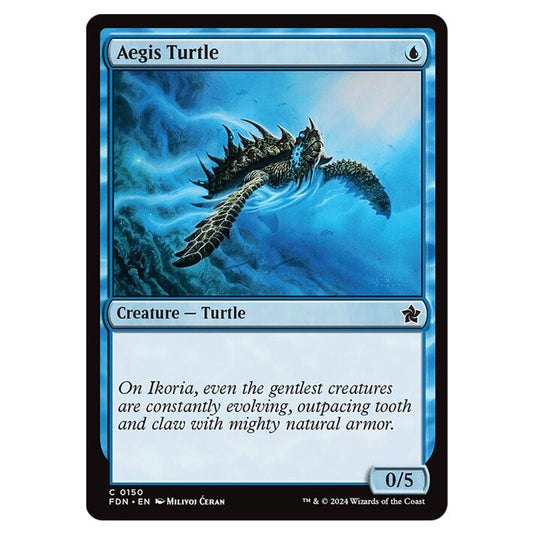 Aegis Turtle 0150 card from the Magic The Gathering set Foundations