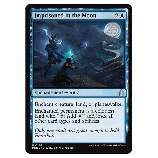 Imprisoned in the Moon 0156 card from the Magic The Gathering set Foundations