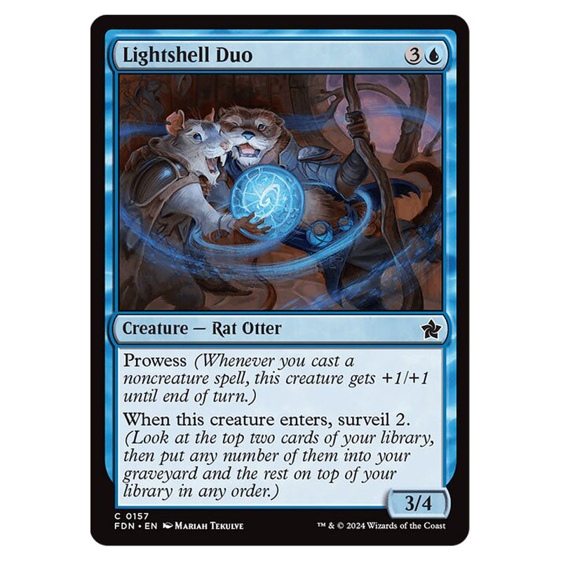 mtg whenever you cast a noncreature spell draw a card Magic The Gathering - Foundations - Lightshell Duo