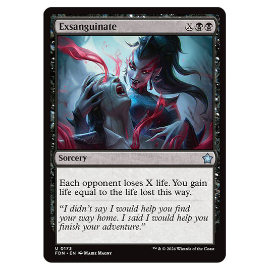 Exsanguinate 0173 card from the Magic The Gathering set Foundations