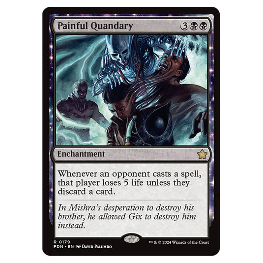 Painful Quandary 0179 card from the Magic The Gathering set Foundations