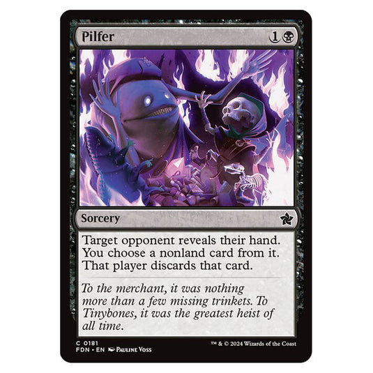 Pilfer 0181 card from the Magic The Gathering set Foundations