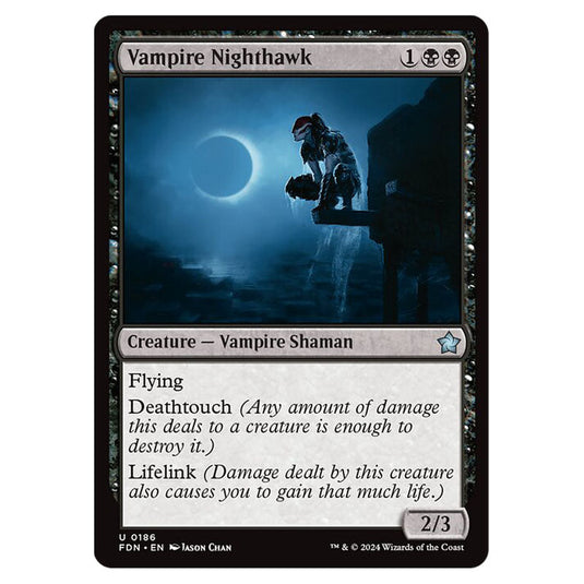 Vampire Nighthawk 0186 card from the Magic The Gathering set Foundations