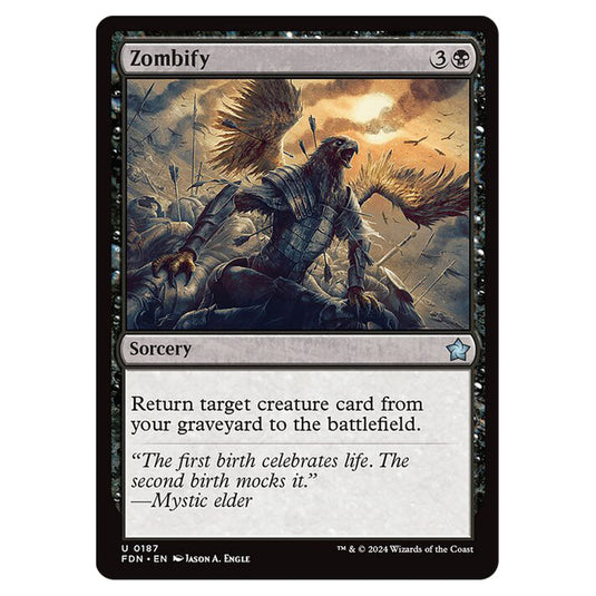 Zombify 0187 card from the Magic The Gathering set Foundations