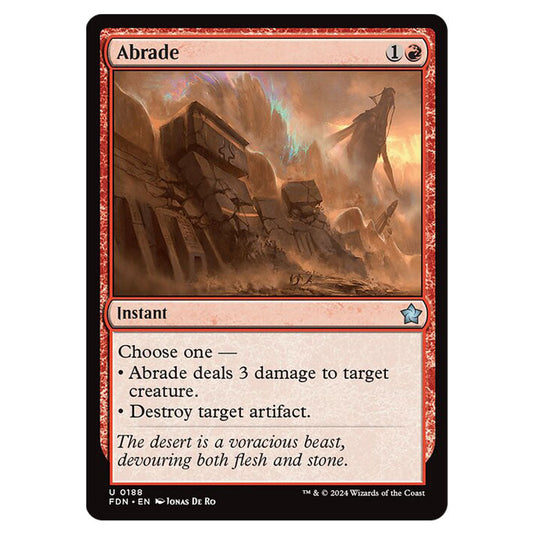 Abrade 0188 card from the Magic The Gathering set Foundations