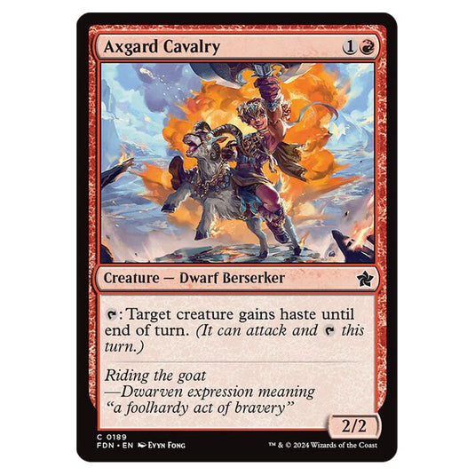 Axgard Cavalry 0189 card from the Magic The Gathering set Foundations