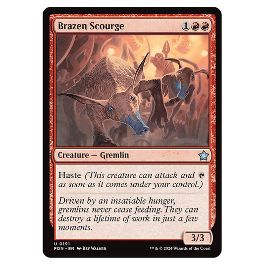 Brazen Scourge 0191 card from the Magic The Gathering set Foundations