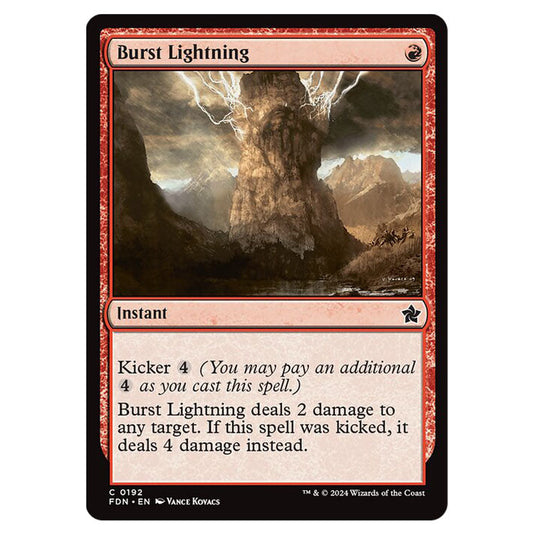 Burst Lightning 0192 card from the Magic The Gathering set Foundations