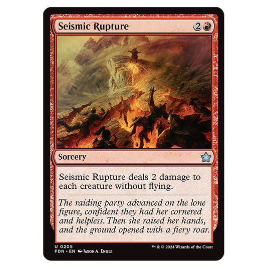 Seismic Rupture 0205 card from the Magic The Gathering set Foundations