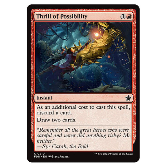 Thrill of Possibility 0210 card from the Magic The Gathering set Foundations