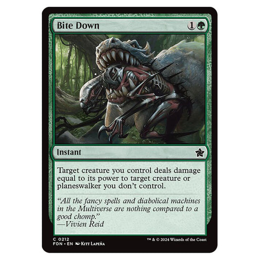 Bite Down 0212 card from the Magic The Gathering set Foundations