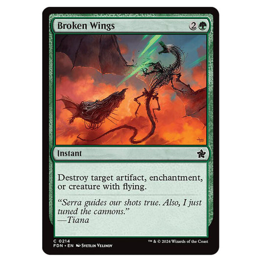 Broken Wings 0214 card from the Magic The Gathering set Foundations