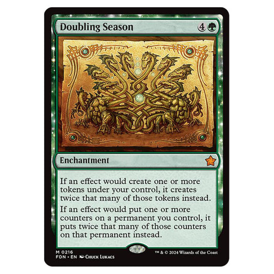 Doubling Season 0216 card from the Magic The Gathering set Foundations
