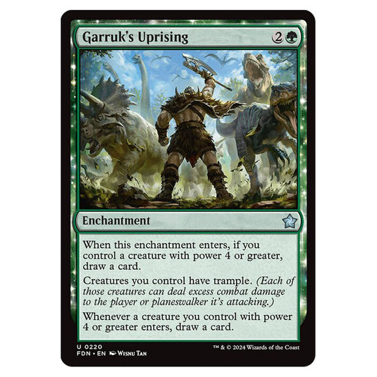 Garruk's Uprising 0220 card from the Magic The Gathering set Foundations