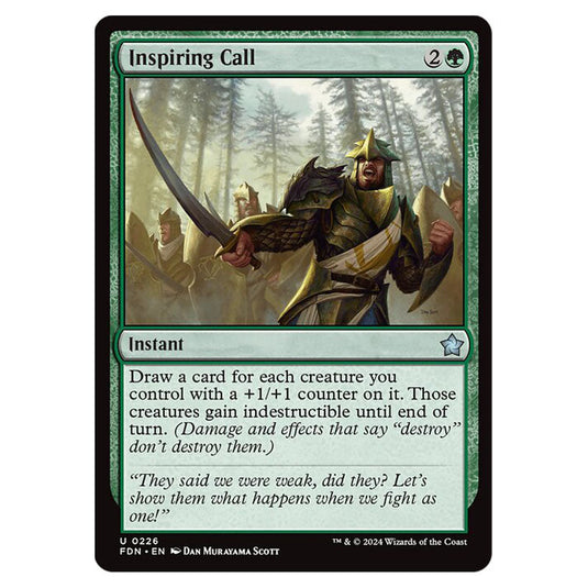 Inspiring Call 0226 card from the Magic The Gathering set Foundations