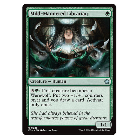 Mild-Mannered Librarian 0228 card from the Magic The Gathering set Foundations