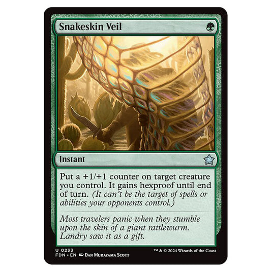 Snakeskin Veil 0233 card from the Magic The Gathering set Foundations