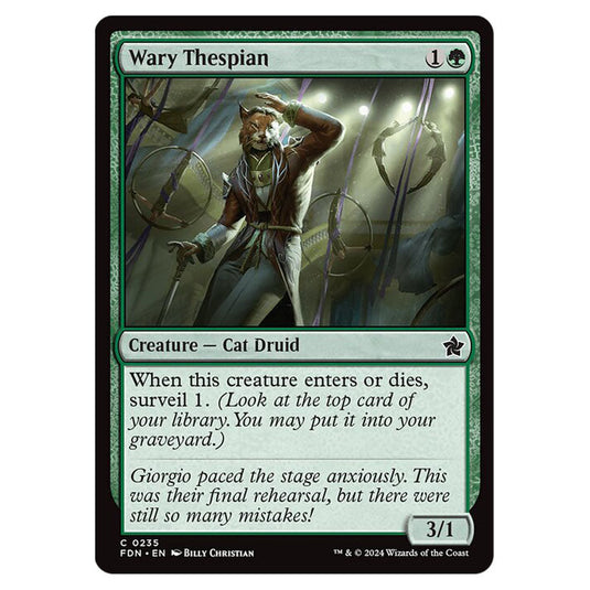 Wary Thespian 0235 card from the Magic The Gathering set Foundations