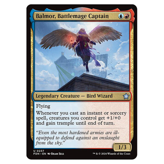 Balmor, Battlemage Captain 0237 card from the Magic The Gathering set Foundations