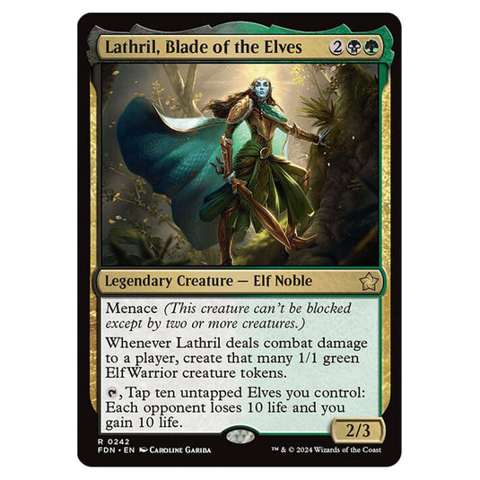 Lathril, Blade of the Elves 0242 card from the Magic The Gathering set Foundations