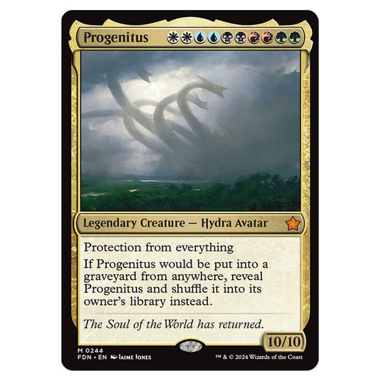 Progenitus 0244 card from the Magic The Gathering set Foundations