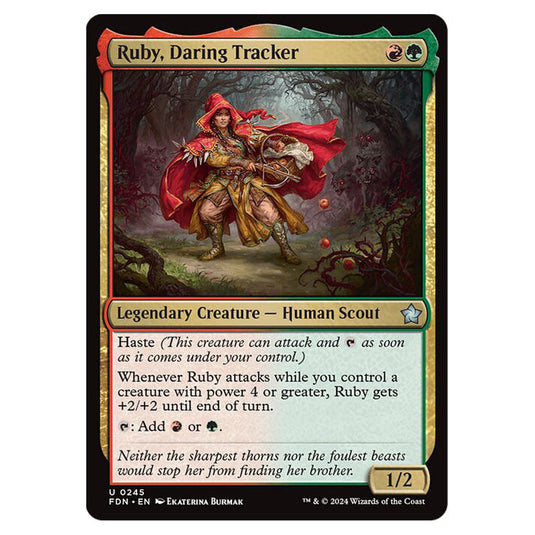 Ruby, Daring Tracker 0245 card from the Magic The Gathering set Foundations