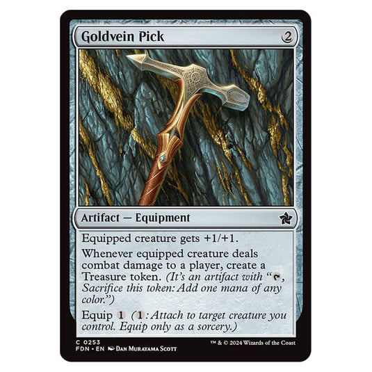 Goldvein Pick 0253 card from the Magic The Gathering set Foundations