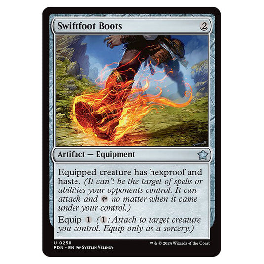 Swiftfoot Boots 0258 card from the Magic The Gathering set Foundations