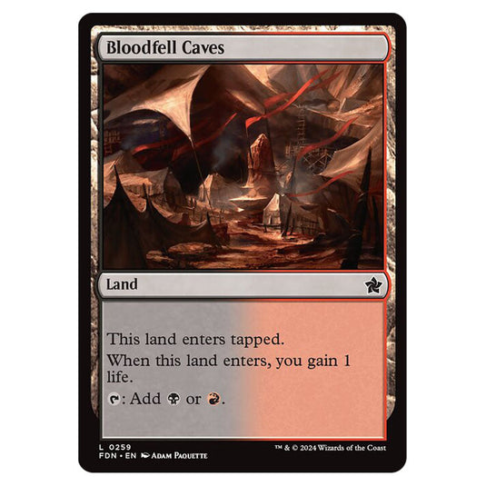 Bloodfell Caves 0259 card from the Magic The Gathering set Foundations