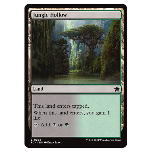 Jungle Hollow 0263 card from the Magic The Gathering set Foundations