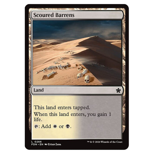 Scoured Barrens 0266 card from the Magic The Gathering set Foundations