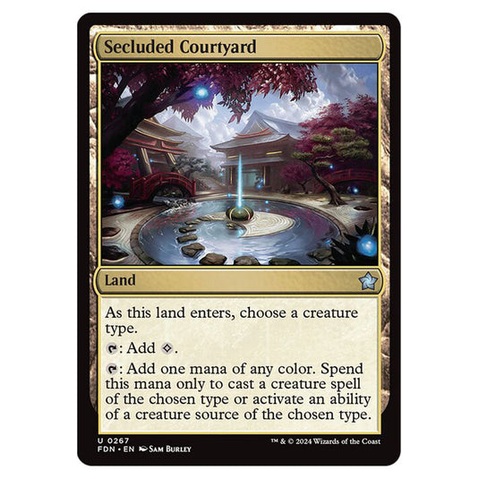 Secluded Courtyard 0267 card from the Magic The Gathering set Foundations