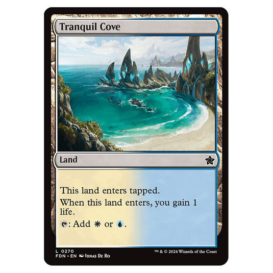 Tranquil Cove 0270 card from the Magic The Gathering set Foundations