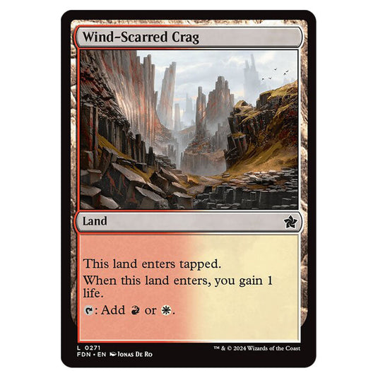 Wind-Scarred Crag 0271 card from the Magic The Gathering set Foundations