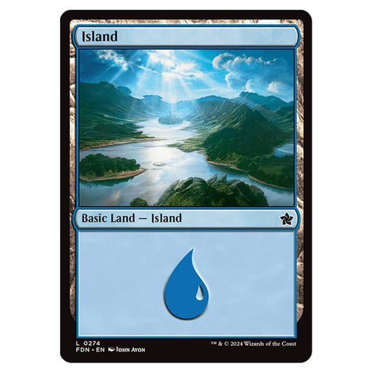 Island 0274 card from the Magic The Gathering set Foundations