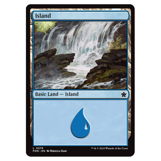 Island 0275 card from the Magic The Gathering set Foundations