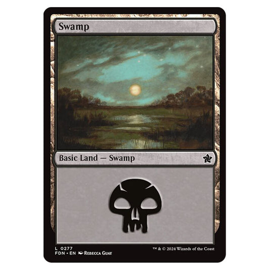 Swamp 0277 card from the Magic The Gathering set Foundations