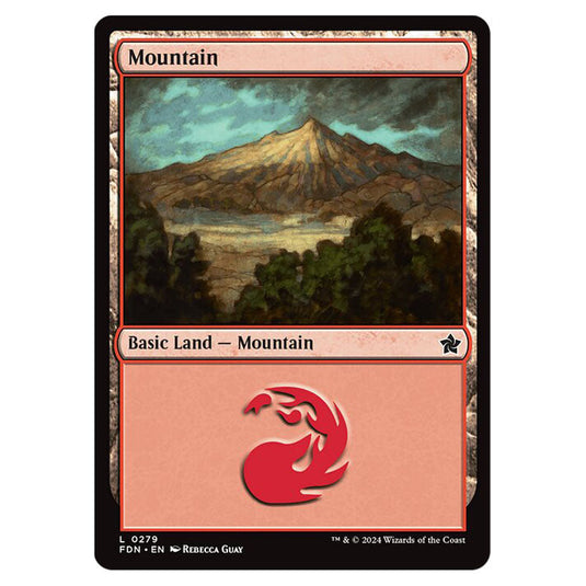 Mountain 0279 card from the Magic The Gathering set Foundations