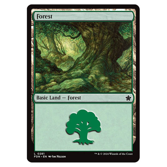 Forest 0281 card from the Magic The Gathering set Foundations